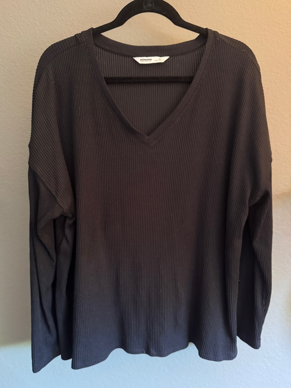 Ribbed Knit Top - Black